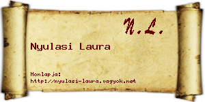 Nyulasi Laura névjegykártya